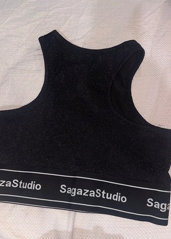 SagazaStudio Siyah Crop Top - Görsel 5