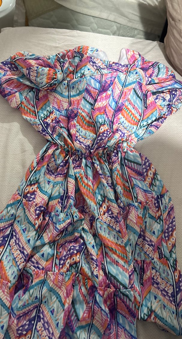 Renkli elbise - Görsel 4