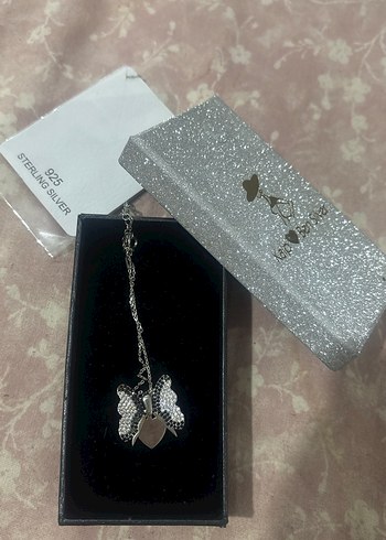 Gümüş kelebekli kolye - Görsel 4