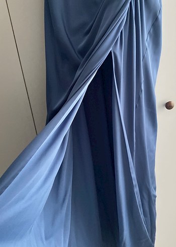 İndigo Uzun Abiye Elbise 2 beden - Görsel 13