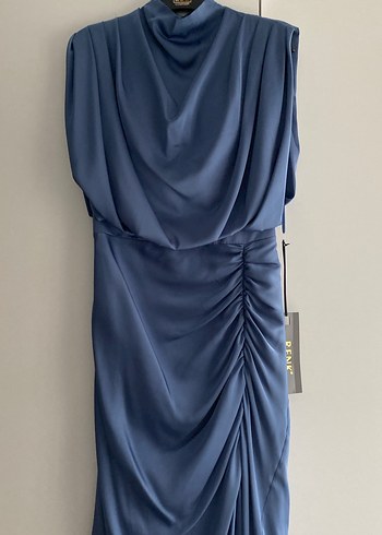 İndigo Uzun Abiye Elbise 2 beden - Görsel 2