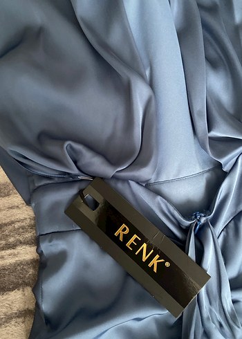 İndigo Uzun Abiye Elbise 2 beden - Görsel 11