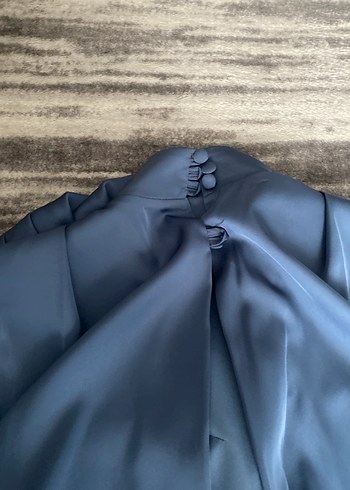 İndigo Uzun Abiye Elbise 2 beden - Görsel 10