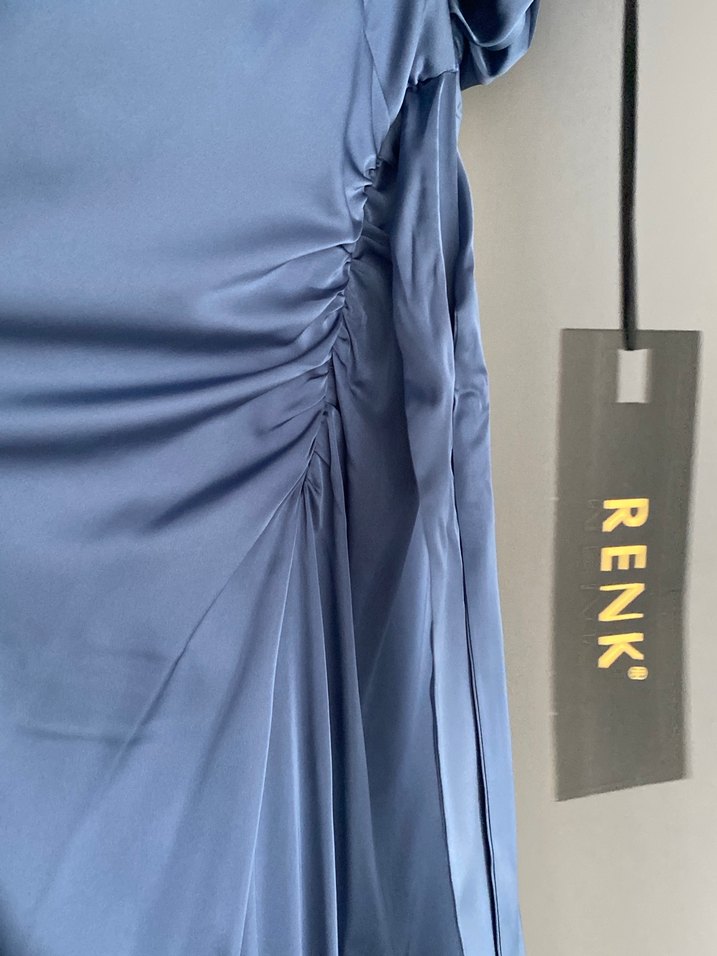 İndigo Uzun Abiye Elbise 2 beden - Görsel 3