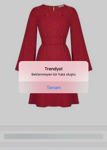 S beden Kırmızı Kadın Elbise - Görsel 7