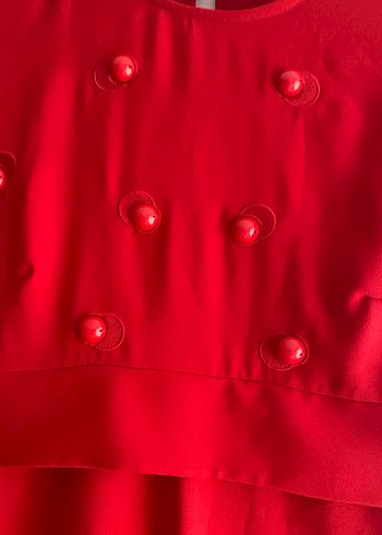 S beden Kırmızı Kadın Elbise - Görsel 4