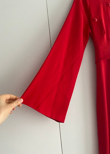 S beden Kırmızı Kadın Elbise - Görsel 5