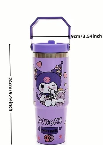 kuromi pipetli termos suluk -yeni- - Görsel 4