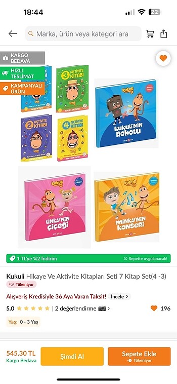 Kukuli hikaye ve aktivite kitapları set 7 kitap (4-3) yeni