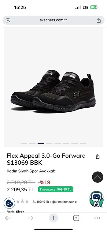 Skechers flex appeal sneaker 37 no yeni