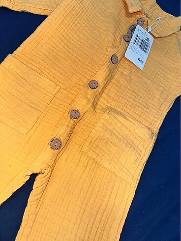 Hello Baby Erkek Bebek Cepli Müslin Tulum - Görsel 3