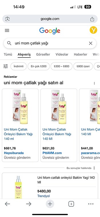Beden uni mom çatlak önleyici bakım yağı 140 ml