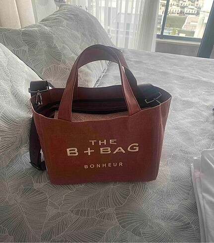 Diğer bonheur canvas terracotta küçük tote çanta -sıfır-