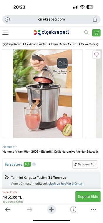 Beden homend elektrikli narenciye sıkacağı