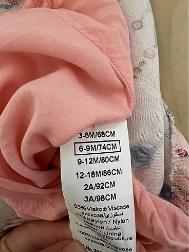 6 Ay Beden Bebek elbise