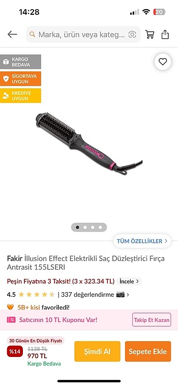 Taraklı saç düzleştiricisi