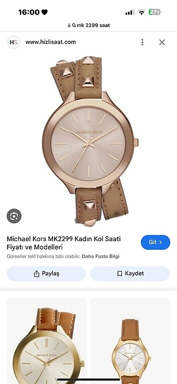 Michael kors saat orijinal