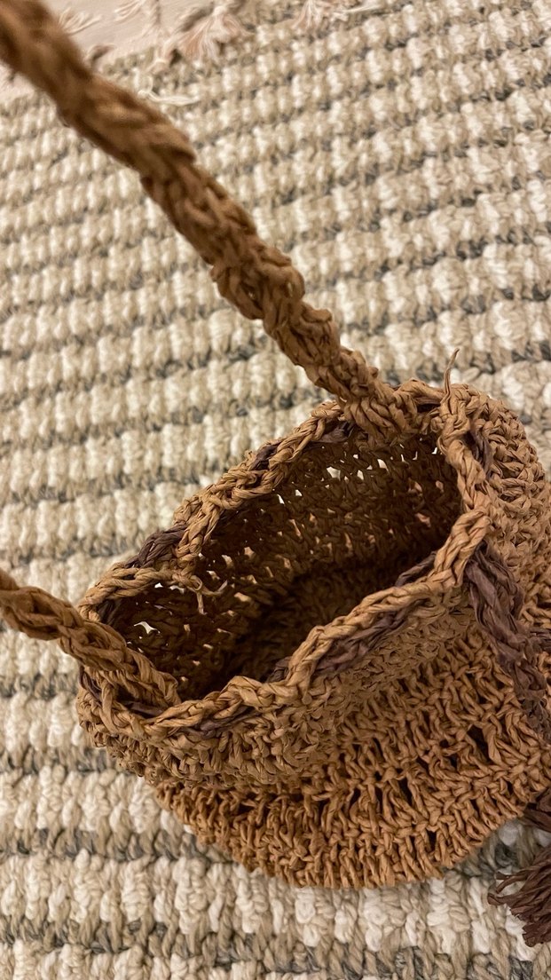 Püsküllü Bohem Örgü Plaj Çantası - Görsel 2