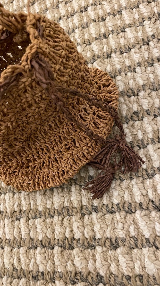 Püsküllü Bohem Örgü Plaj Çantası - Görsel 3