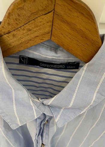 Düğmeli, Kısa Kollu Kadın Gömlek - Görsel 3