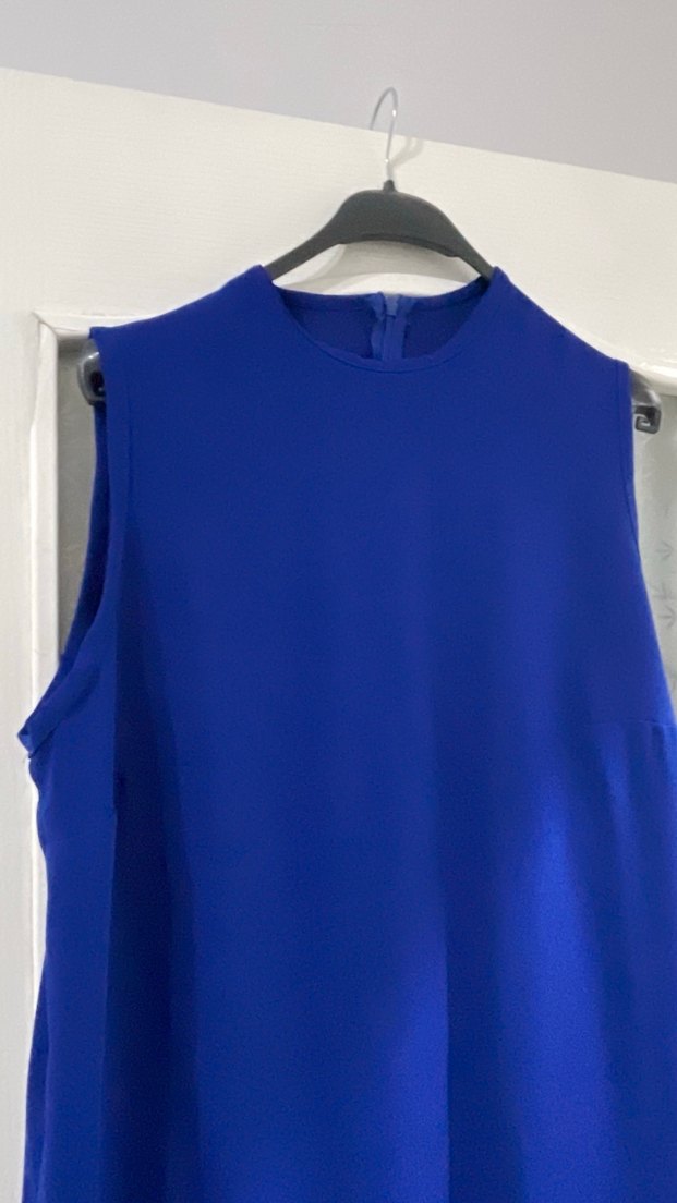 EL İŞLEMELİ ABAYA BÜYÜK BEDEN MAVİ - Görsel 4