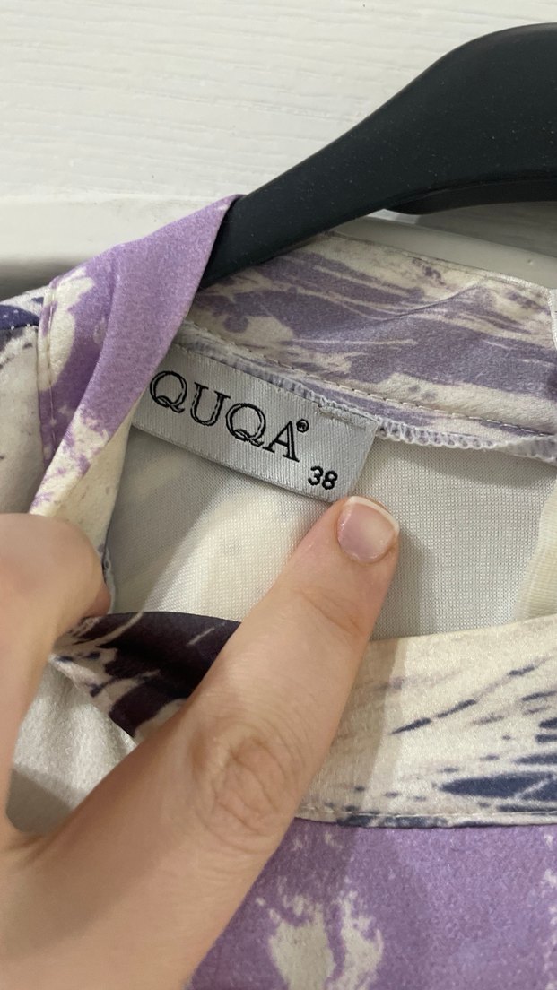 QUQA MOR KUŞAKLI ELBİSE - Görsel 3