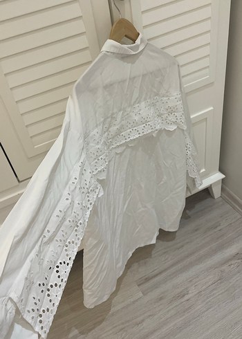 ARKASI FİSTO DETAYLI OVERSİZE GÖMLEK - Görsel 3