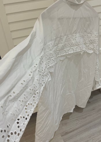 ARKASI FİSTO DETAYLI OVERSİZE GÖMLEK - Görsel 5