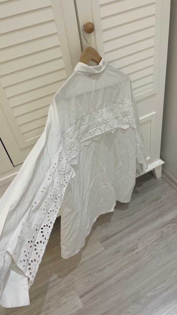 ARKASI FİSTO DETAYLI OVERSİZE GÖMLEK - Görsel 3