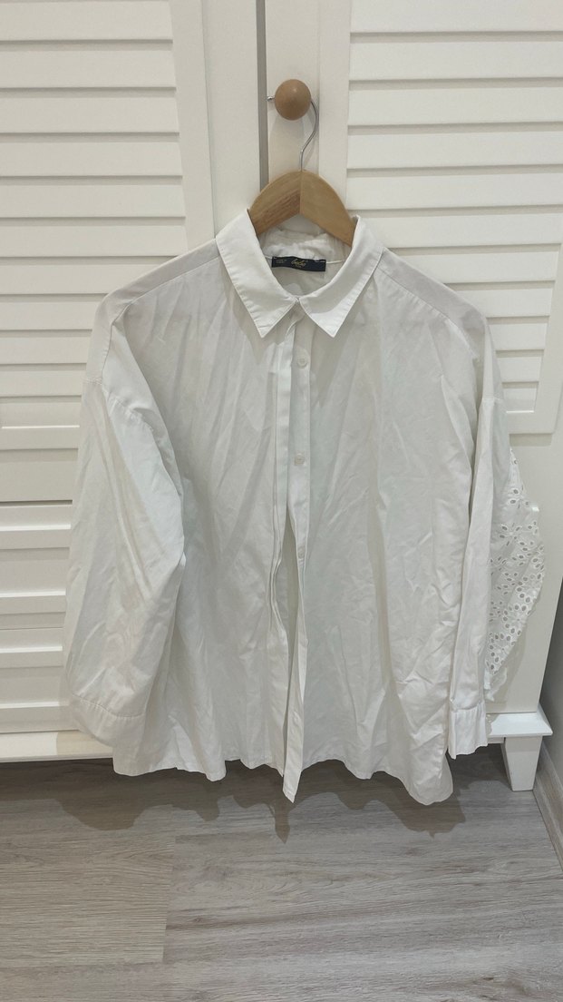 ARKASI FİSTO DETAYLI OVERSİZE GÖMLEK - Görsel 2