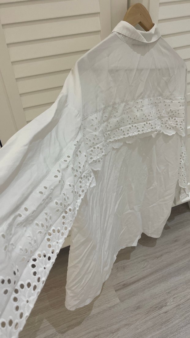 ARKASI FİSTO DETAYLI OVERSİZE GÖMLEK - Görsel 5