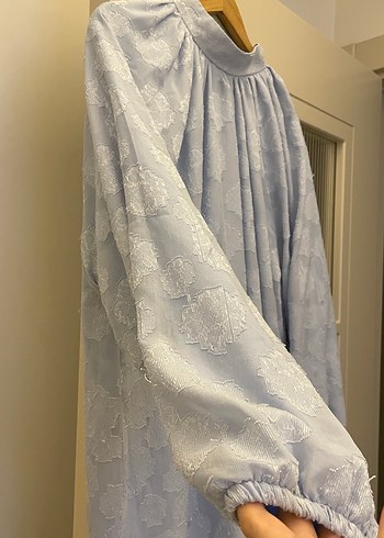 AHEL TASARIM MAVİ ELBİSE - Görsel 4