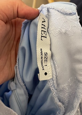 AHEL TASARIM MAVİ ELBİSE - Görsel 5