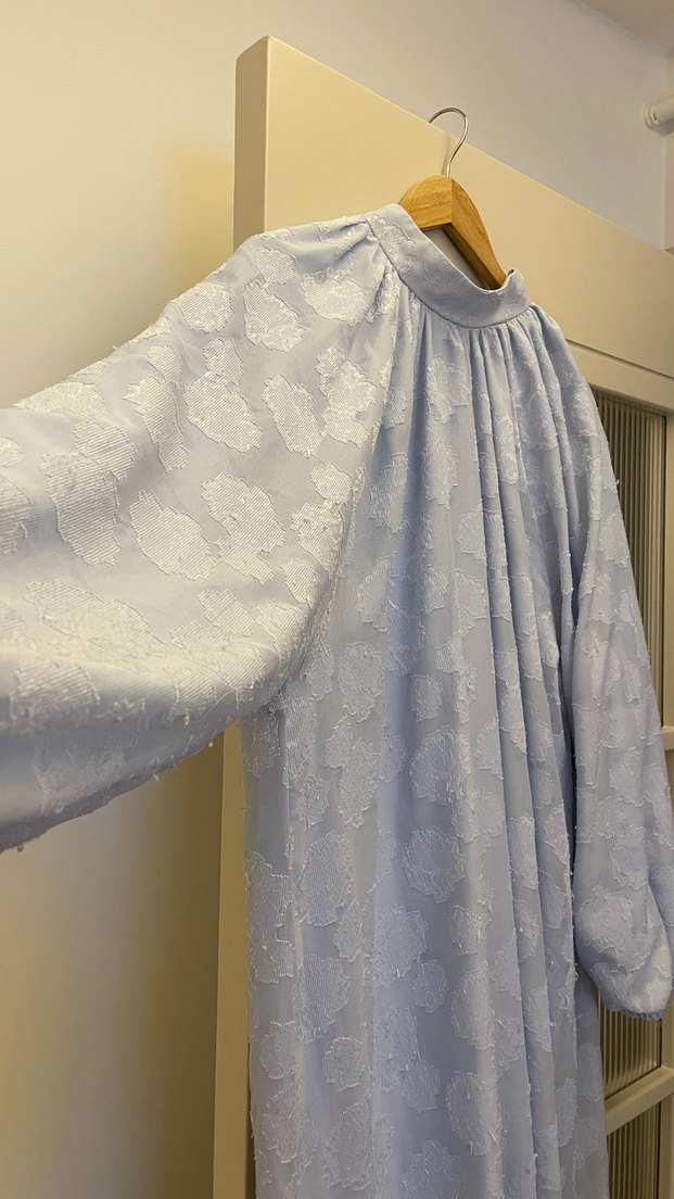 AHEL TASARIM MAVİ ELBİSE - Görsel 3