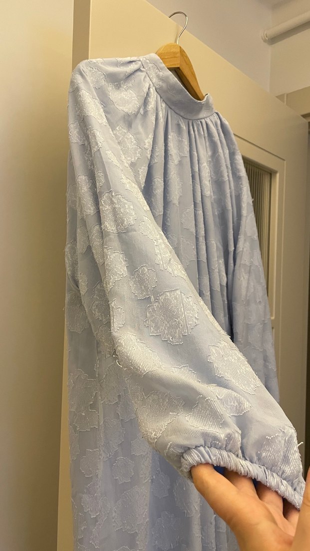 AHEL TASARIM MAVİ ELBİSE - Görsel 4