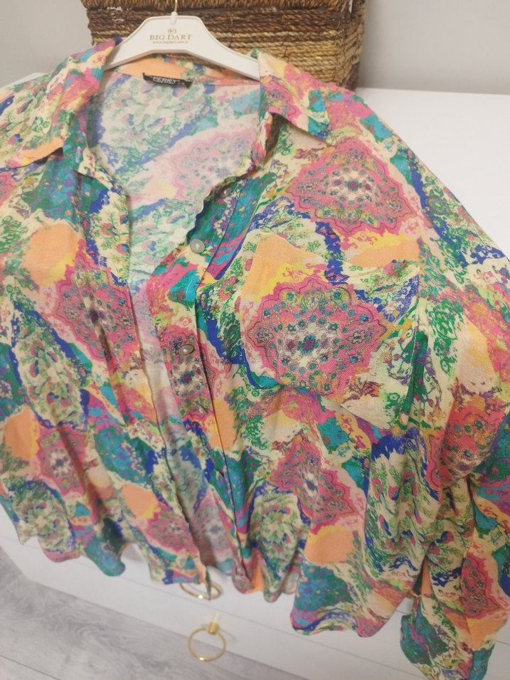 Bohem Çok Renkli Gömlek - Görsel 4