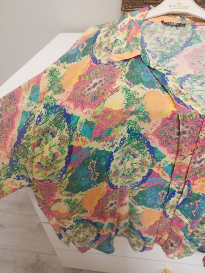 Bohem Çok Renkli Gömlek - Görsel 3