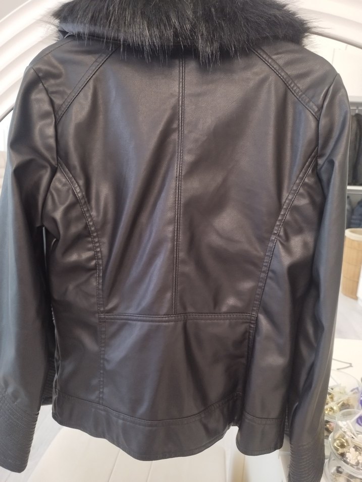 bebeplus kürklü deri ceket - Görsel 2