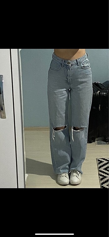 yırtık pantolon wide leg
