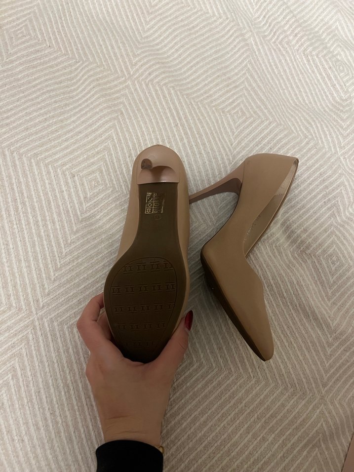 Bej Stiletto Topuklu Kadın Ayakkabı - Görsel 2