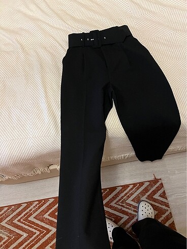 xs Beden siyah Renk Zara kemerli havuç pantolon