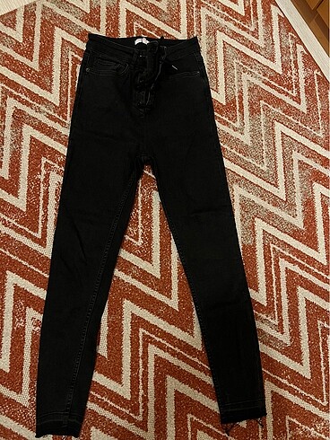 Twist jean korse bağcıklı