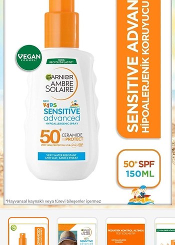 Garnier Ambre Solaire Kids Sensitive Advanced SPF 50+ 150ml