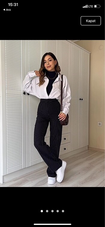 Stradivarius çizgili pantolon