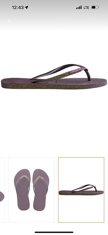 36 Beden mor Renk Havaianas Simlik Terlik