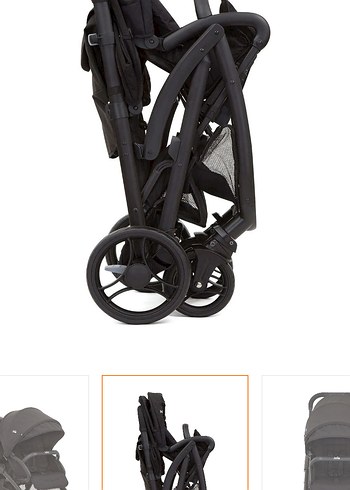 Siyah İkiz kardeş Bebek Arabası - Görsel 2