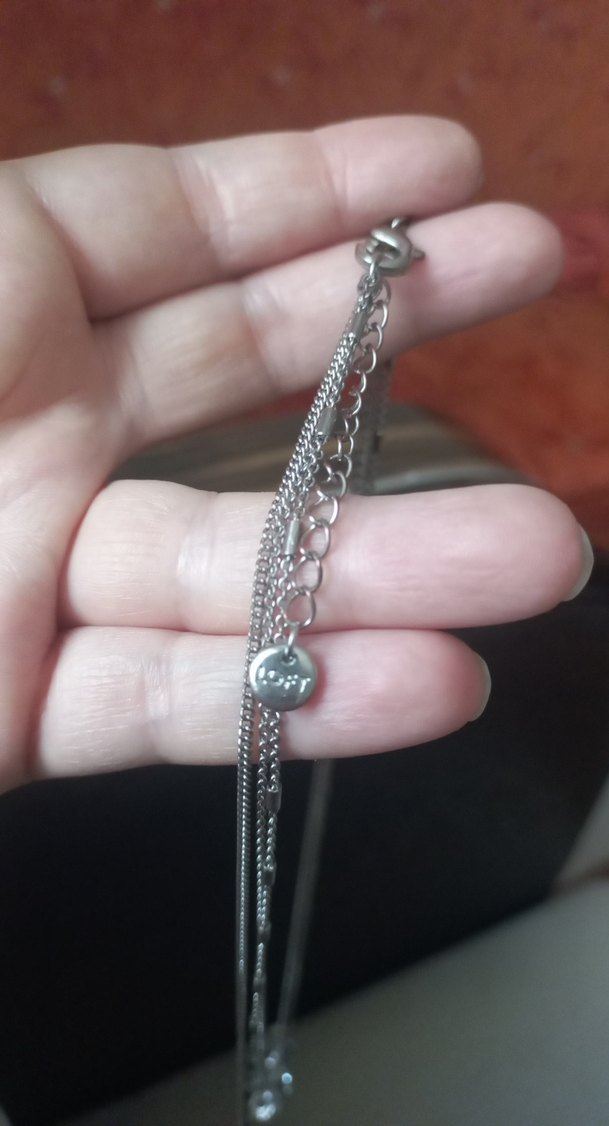 Gri Zincir Detaylı Uzun Kadın Kolye - Görsel 2