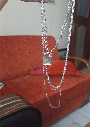 Bohem Gri Minimalist Kadın Kolye - Görsel 4