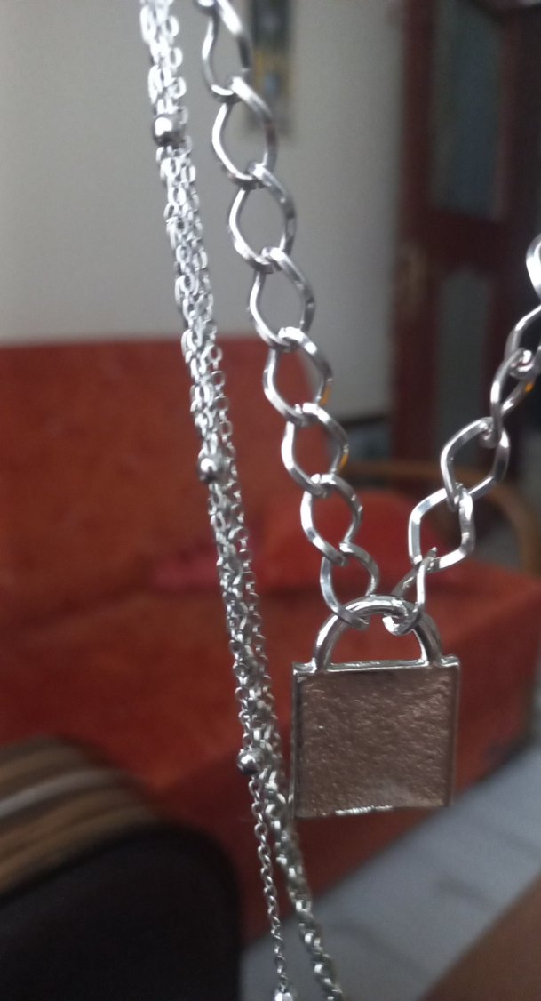 Bohem Gri Minimalist Kadın Kolye - Görsel 3