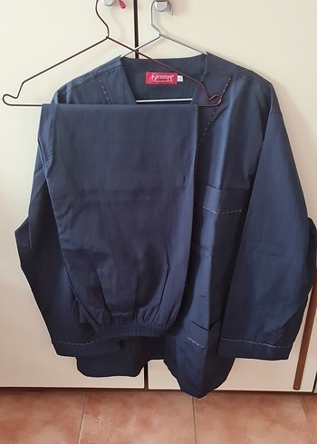 Diğer Düğmeli Lacivert erkek pijama takımı